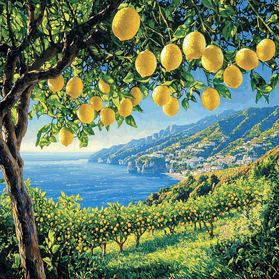 Amalfi Lemon Tour - Italy Paint By Number