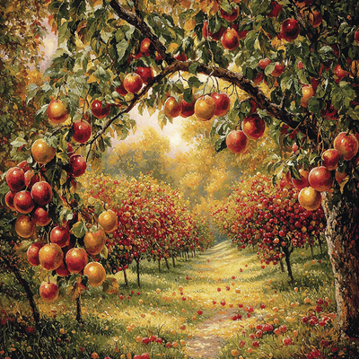 Jean-François Millet Inspired Sunny Orchard Paint By Number