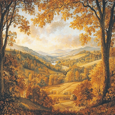 Thomas Gainsborough Inspired Rural Autumn DIY Paint By Numbers