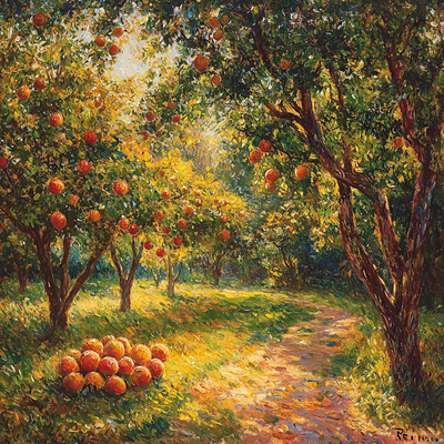 Pierre-Auguste Renoir Inspired Joyful Orchard Paint By Number