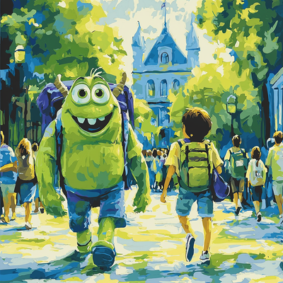 Monsters University Adventure With Mike And Sulley - Disney Inspired DIY Paint By Numbers