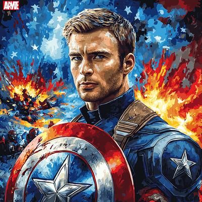 Chris Evans: Shielding The Spirit Of Captain America Paint By Numbers