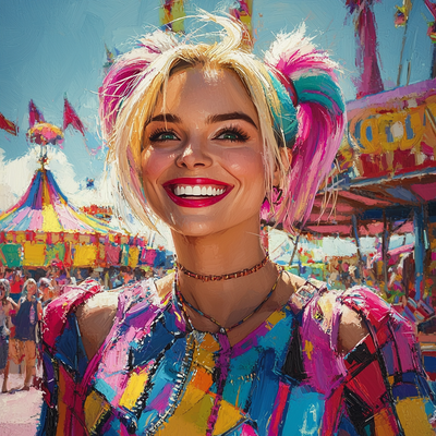 Margot Robbie: Embracing The Wild Spirit Of Harley Quinn Paint By Numbers