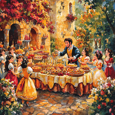 Gaston’s Boisterous Feast - Disney Inspired Numbered Painting Kits