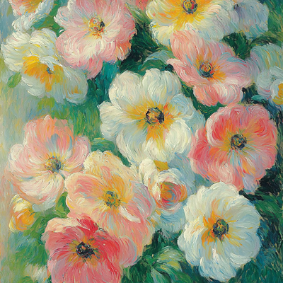 Pierre-Auguste Renoir Inspired Luminous Florals Paint By Numbers