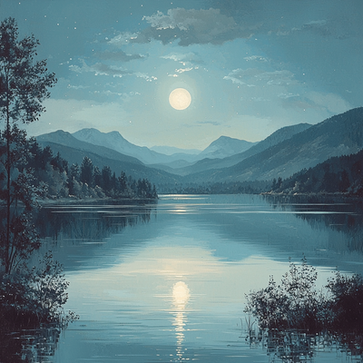 Caspar David Friedrich Inspired Nocturnal Serenity Paint By Numbers Art