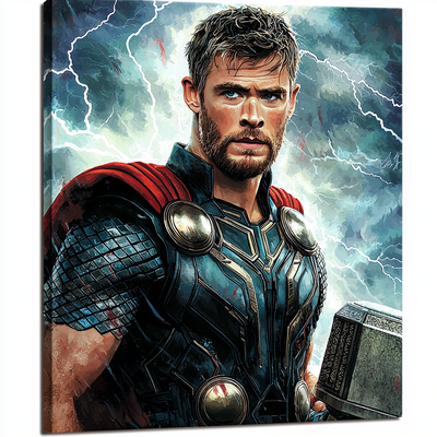 Chris Hemsworth: The Thunderous Heart Of Thor Paint By Numbers