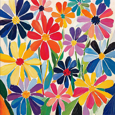 Matisse Inspired Garden Of Colorful Whispers Number Painting