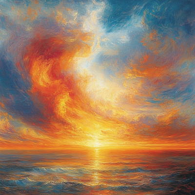 J.M.W. Turner Inspired Ethereal Sky Paint By Numbers Art