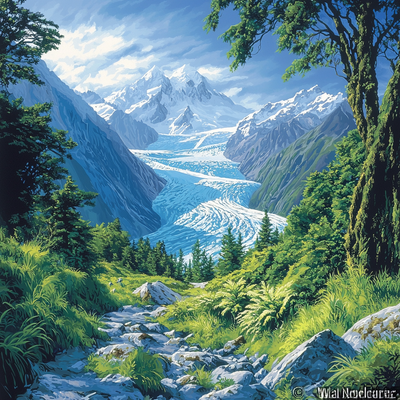 Franz Josef Glacier - New Zealand Paint By Number