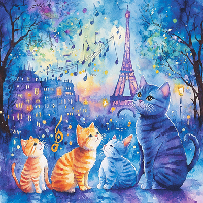 The Aristocats' Jazz Night - Disney Inspired Paint By Numbers Kits