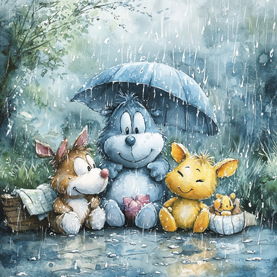 Eeyore's Rainy Day Fun - Disney Inspired Numbered Painting Kits