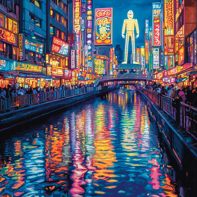 Dotonbori District Numbered Painting Kits