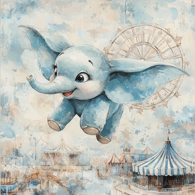 Dumbo's Sky High Adventure - Disney Inspired Numbered Painting Kits