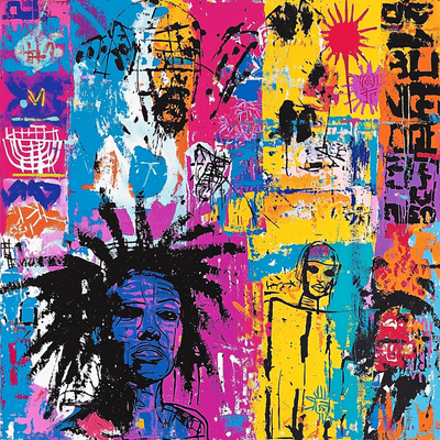 Jean-Michel Basquiat Inspired Cultural Fusion Painting By Numbers Kit