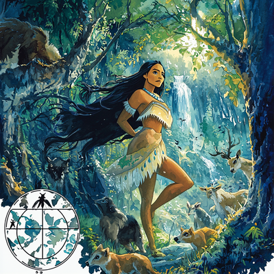 Pocahontas' Woodland Harmony - Disney Inspired Painting By Numbers Kit