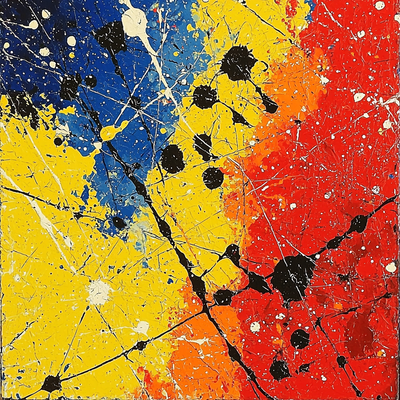 Jackson Pollock Inspired Pollock's Electric Energy Paint By Number