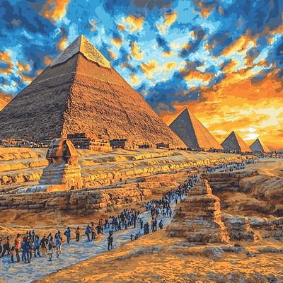 Pyramids Of Giza Numbered Painting Kits