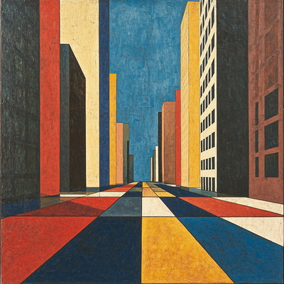 Piet Mondrian Inspired Avant-garde Metropolis Paint By Number