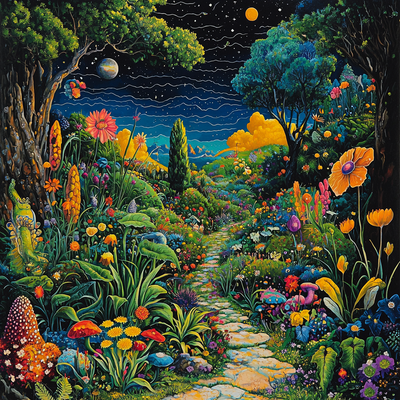 Salvador Dalí Inspired Surreal Gardens Painting By Numbers Kit