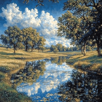 John Constable Inspired Ethereal Reflections Painting By Numbers Kit