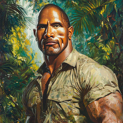 Dwayne Johnson: Rock-Solid Adventures In Jungle Domains Number Painting