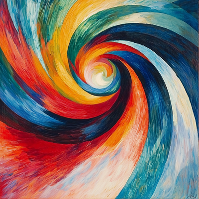 Franz Marc Inspired Dynamic Whirlwind Painting By Numbers Kit