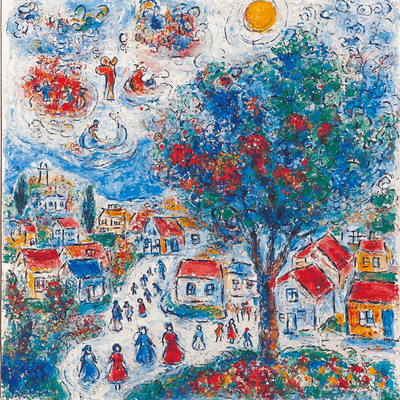 Marc Chagall Inspired Chagall's Enchanted Village Paint By Number