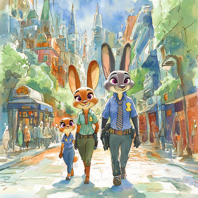 Zootopia's Fun On Patrol - Disney Inspired Paint By Numbers Kits