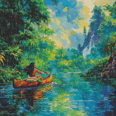 Pocahontas River Adventure - Disney Inspired Number Painting