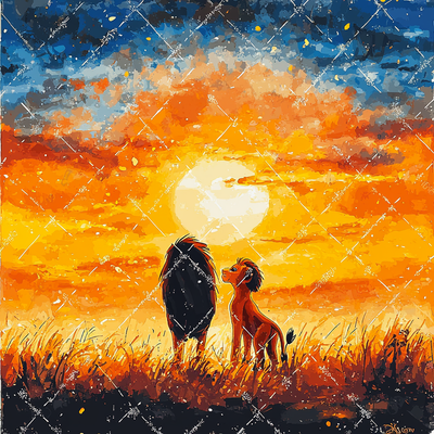 The Lion King's Pride - Disney Inspired Paint By Numbers Kits