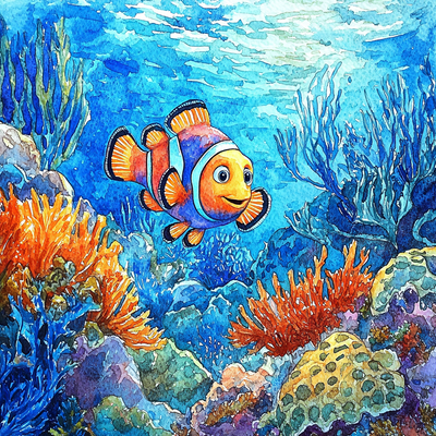 Nemo's Coral Adventure - Disney Inspired Painting By Numbers Kit