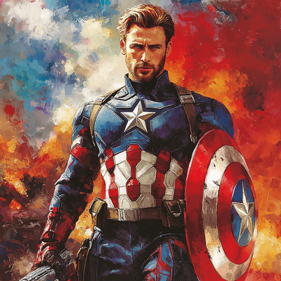 Chris Evans: The Captain Of Courage And Charisma Paint By Numbers Art