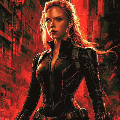 Scarlett Johansson: The Enigmatic Essence Of Black Widow Paint By Numbers Art