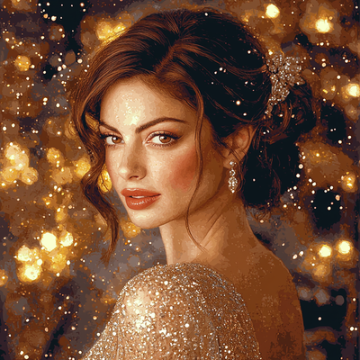 Anne Hathaway: The Elegant Enchantress Of Storytelling Paint By Numbers Art