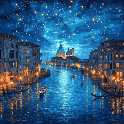 Canaletto Inspired Venetian Nights Painting By Numbers Kit