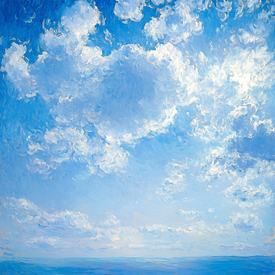 Claude Monet Inspired Serene Skies Number Painting