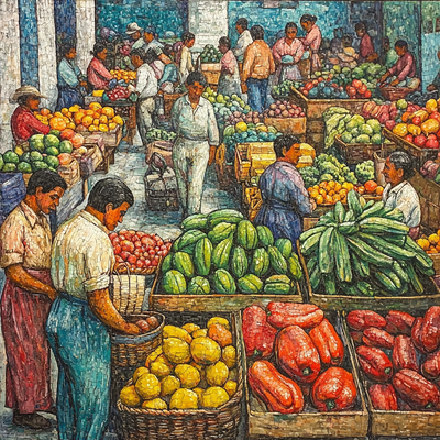 Diego Rivera Inspired Vibrant Marketplaces Paint By Number