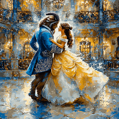 Beast's Enchanted Ballroom - Disney Inspired Number Painting