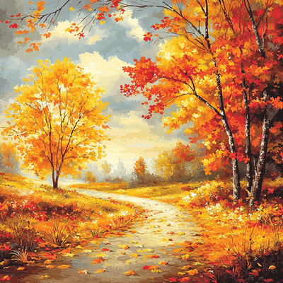 Constable Inspired A Walk Through Autumn Number Painting