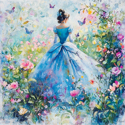 Cinderella's Enchanted Garden - Disney Inspired Painting By Numbers Kit