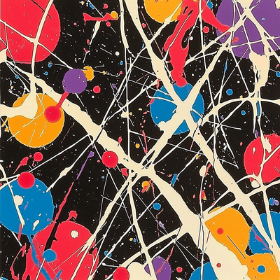 Jackson Pollock Inspired Whimsical Whirlwinds DIY Paint By Numbers