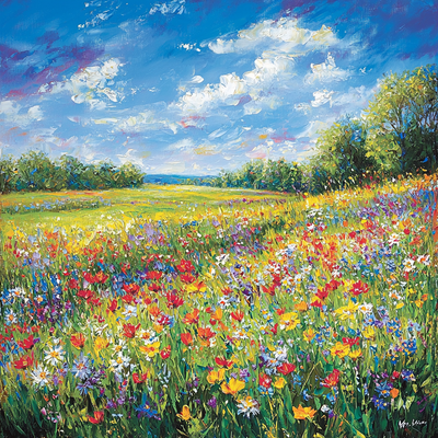 Claude Monet Inspired Summer Meadow Paint By Numbers Art