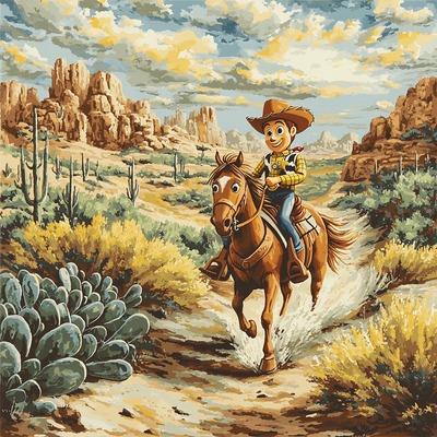 Woody's Frontier Adventure - Disney Inspired Painting By Numbers Kit