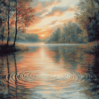 John Constable Inspired Enchanting Evening Reflections Numbered Painting Kits