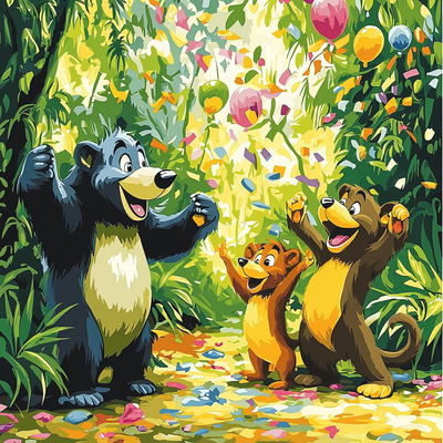 The Jungle Book's Celebration Of Friends - Disney Inspired Painting Number Kit