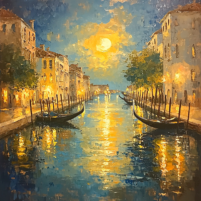 J.M.W. Turner Inspired Venetian Twilight Painting By Numbers Kit