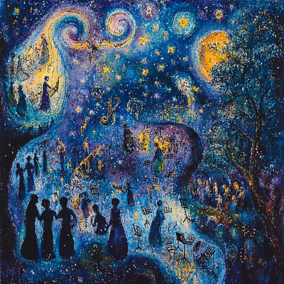 Marc Chagall Inspired Starry Serenade Painting By Numbers Kit