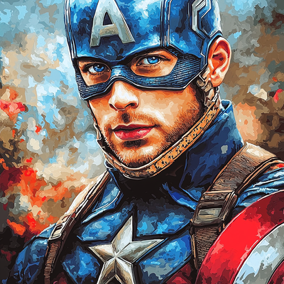 Chris Evans: Shielding The Heart Of Captain America Paint By Numbers