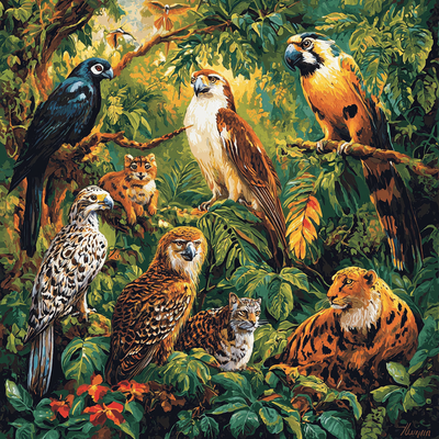 John James Audubon Inspired Wild Animal Spirits Paint By Number